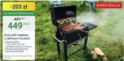 ERLI Duży grill węglowy z żeliwnym rusztem oferta