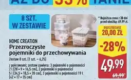 ALDI Pojemniki do przechowywania przezroczyste Home Creation oferta