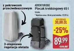 ALDI Plecak trekkingowy 65 l Adventuridge oferta