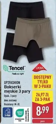 ALDI Bokserki męskie rozm. m-xl Up2Fashion oferta