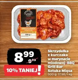 Netto Skrzydełka z kurczaka w marynacie miodowej-BBQ Grill Bar Sztuka Mięsa oferta