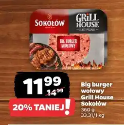 Netto Big burger wołowy Grill House Sokołów oferta