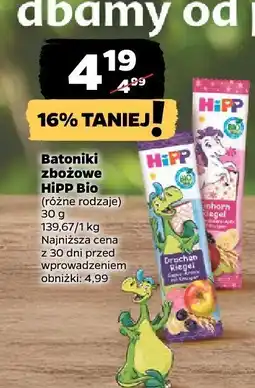 Netto Batoniki zbożowe Hipp Bio oferta