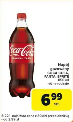 Carrefour Express Napój gazowany COCA-COLA, FANTA, SPRITE oferta