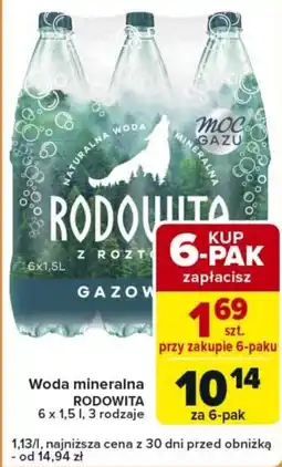 Carrefour Express Woda mineralna RODOWITA oferta