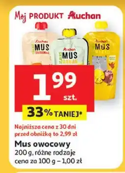 Auchan Mus jabłko-mango Auchan Różnorodne (Logo Czerwone) oferta