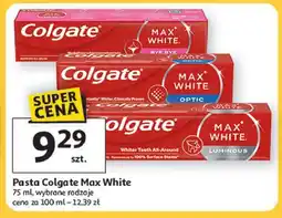 Auchan Pasta do zębów bye stains Colgate Max White oferta