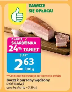 Auchan Boczek wędzony parzony Podniesiony Kciuk oferta