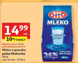 Auchan Mleko w proszku Mlekovita oferta