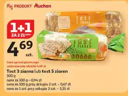 Auchan Chleb tostowy 5 ziaren Auchan Różnorodne (Logo Czerwone) oferta