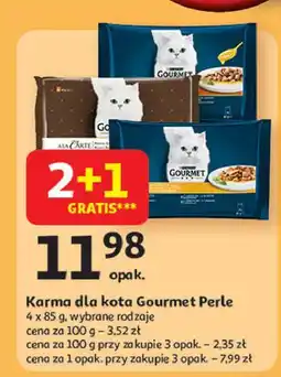 Auchan Karma dla kota mięsny duet Purina Gourmet Perle oferta