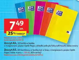 Auchan Zeszyt a5 60 kartek linia Oxford oferta
