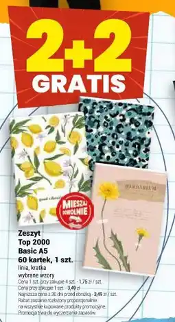 Twój Market Zeszyt A5 60 kartek oferta