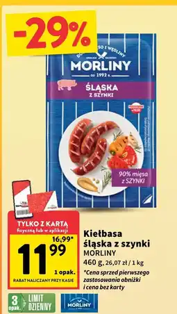 Intermarche Kiełbasa śląska z szynki Morliny oferta