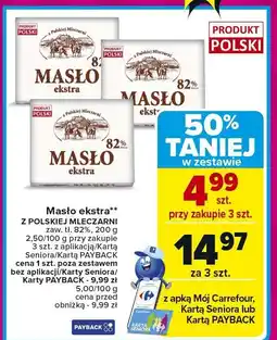 Carrefour Market Masło ekstra z Polskiej Mleczarni Carrefour Market oferta