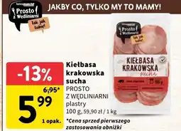 Intermarche Kiełbasa krakowska sucha Prosto oferta