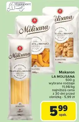 Carrefour Market Makaron La Molisana różne rodzaje oferta