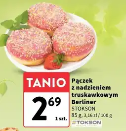 Intermarche Pączek z nadzieniem truskawkowym Berliner Stokson oferta