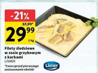 Intermarche Filety śledziowe w sosie grzybowym z kurkami Lisner oferta