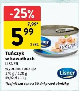 Intermarche Tuńczyk w kawałkach Lisner oferta