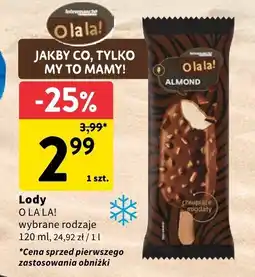 Intermarche Lody O La La! wybrane rodzaje oferta