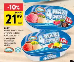 Intermarche Lody Koral 4 Maxi Smaki wybrane rodzaje oferta
