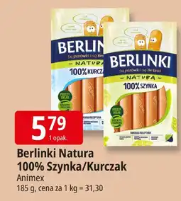 E.Leclerc Berlinki Natura 100% Szynka/Kurczak Animex oferta