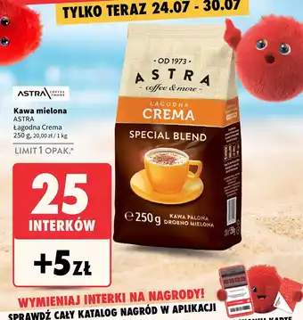 Intermarche Kawa mielona Astra Łagodna Crema oferta