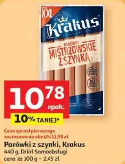 Auchan Parówki z szynki, Krakus oferta
