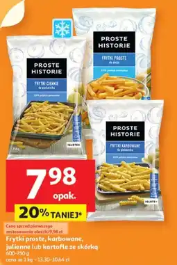 Auchan Frytki proste, karbowane, julienne lub kartofle ze skórką oferta