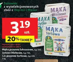 Auchan Mąka pszenna luksusowa, żytnia chlebowa lub pszenna tortowa oferta