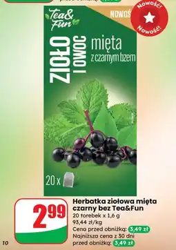 Dino Herbata ziołowa mięta czarny bez Tea&Fun oferta