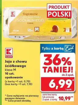 Kaufland Jajka z chowu ściółkowego klasa M K-Classic oferta