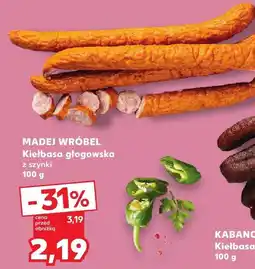 Kaufland Kiełbasa głogowska z szynki Madej Wróbel oferta
