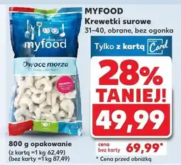 Kaufland Krewetki surowe MyFood 31-40 obrane bez ogonka oferta