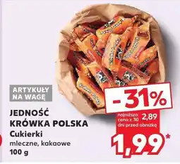 Kaufland Cukierki mleczne, kakaowe Jedność Krówka Polska oferta