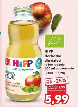 Kaufland Herbata dla dzieci HIPP różne rodzaje oferta