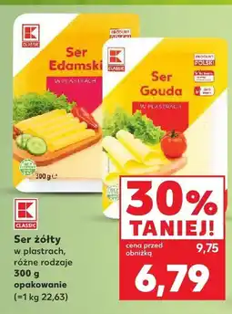 Kaufland Ser żółty Edamski K-Classic oferta