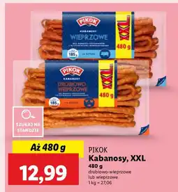 Lidl Kabanosy XXL wieprzowe PIKOK oferta