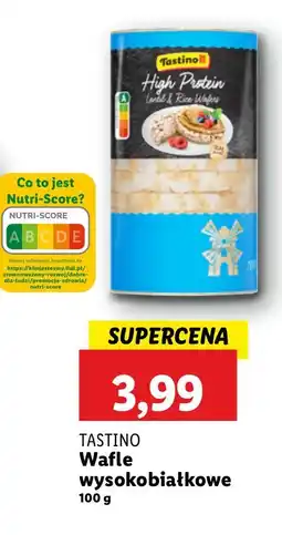 Lidl Wafle wysokobiałkowe TASTINO oferta