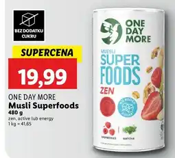 Lidl Musli Superfoods, zen, active, energy One Day More oferta