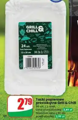 Dino Tacki papierowe prostokątne Grill & Chill oferta