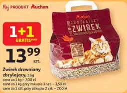 Auchan Żwirek drewniany zbrylający oferta