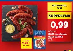 Lidl Kiełbasa śląska duża paczka Morliny oferta