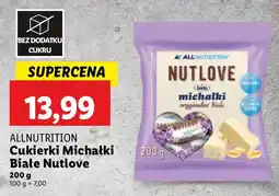 Lidl Cukierki michałki białe Nutlove Allnutrition oferta