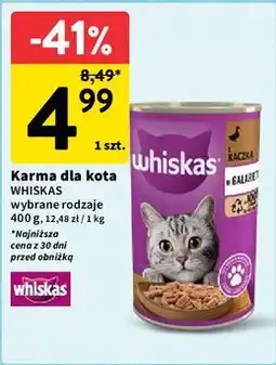 Intermarche Karma dla kota kaczka Whiskas oferta