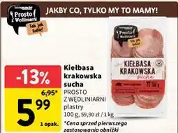 Intermarche Kiełbasa krakowska sucha Intermarche Prosto Z Wędliniarni oferta