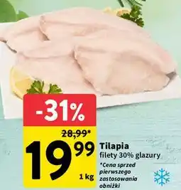 Intermarche Tilapia bez skóry 30% glazury oferta