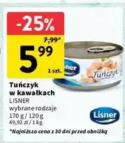 Intermarche Tuńczyk w kawałkach sosie własnym Lisner oferta