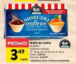 Intermarche Wafle do lodów stożki Sławoj oferta